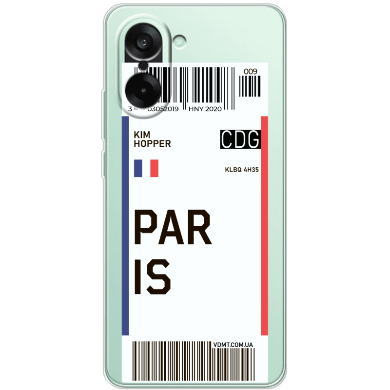 Прозорий чохол BoxFace OnePlus Ace 5 Racing Ticket Paris