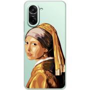 Прозорий чохол BoxFace OnePlus Ace 5 Racing Девушка с жемчужной серёжкой