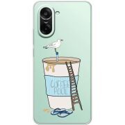 Прозорий чохол BoxFace OnePlus Ace 5 Racing Segull in Cofee Pool