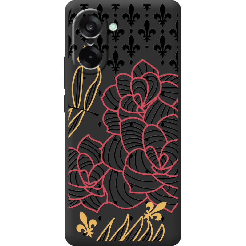 Чорний чохол BoxFace OnePlus Ace 5 Racing FranceFlowers