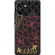 Чорний чохол BoxFace OnePlus Ace 5 Racing FranceFlowers