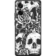 Чорний чохол BoxFace OnePlus Ace 5 Racing Skull and Roses