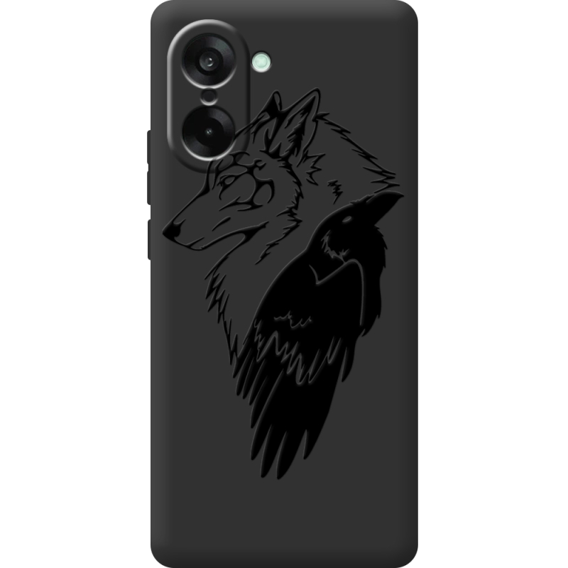 Чорний чохол BoxFace OnePlus Ace 5 Racing Wolf and Raven