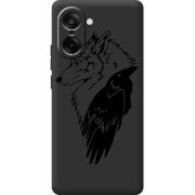 Чорний чохол BoxFace OnePlus Ace 5 Racing Wolf and Raven