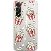Прозорий чохол BoxFace OnePlus Ace 5 Ultra с 3D-глазками Popcorn