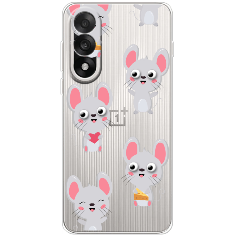 Прозорий чохол BoxFace OnePlus Ace 5 Ultra с 3D-глазками Mouse