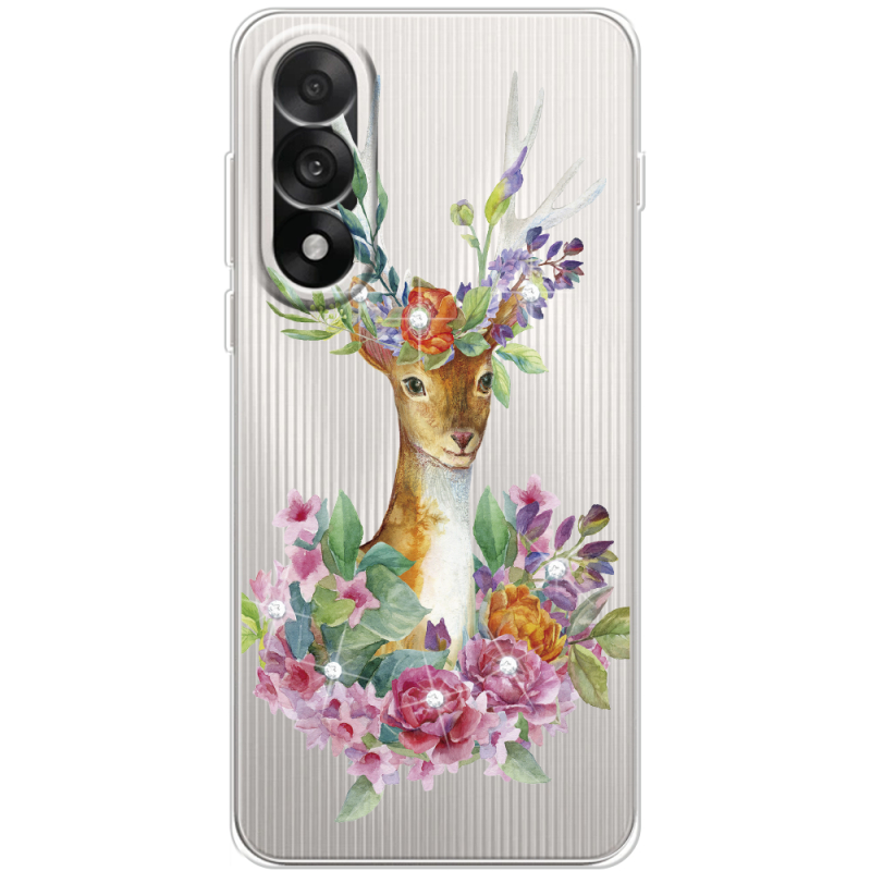 Чохол зі стразами OnePlus Ace 5 Ultra Deer with flowers