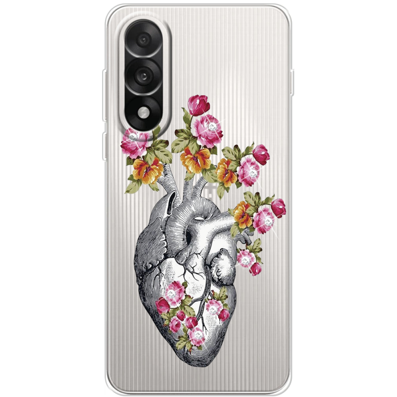 Чохол зі стразами OnePlus Ace 5 Ultra Heart