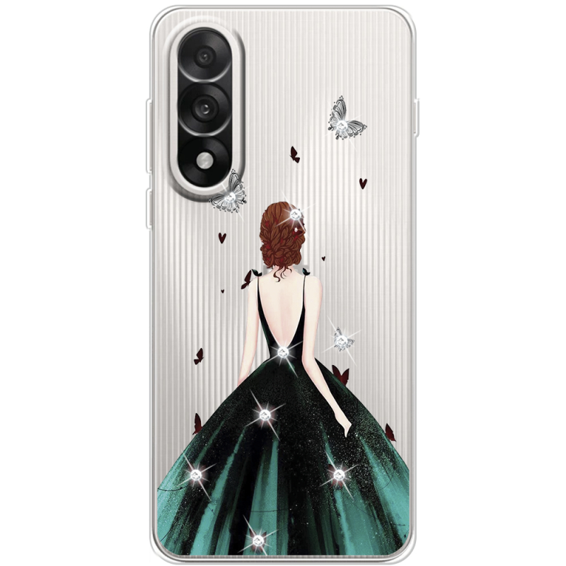 Чохол зі стразами OnePlus Ace 5 Ultra Girl in the green dress