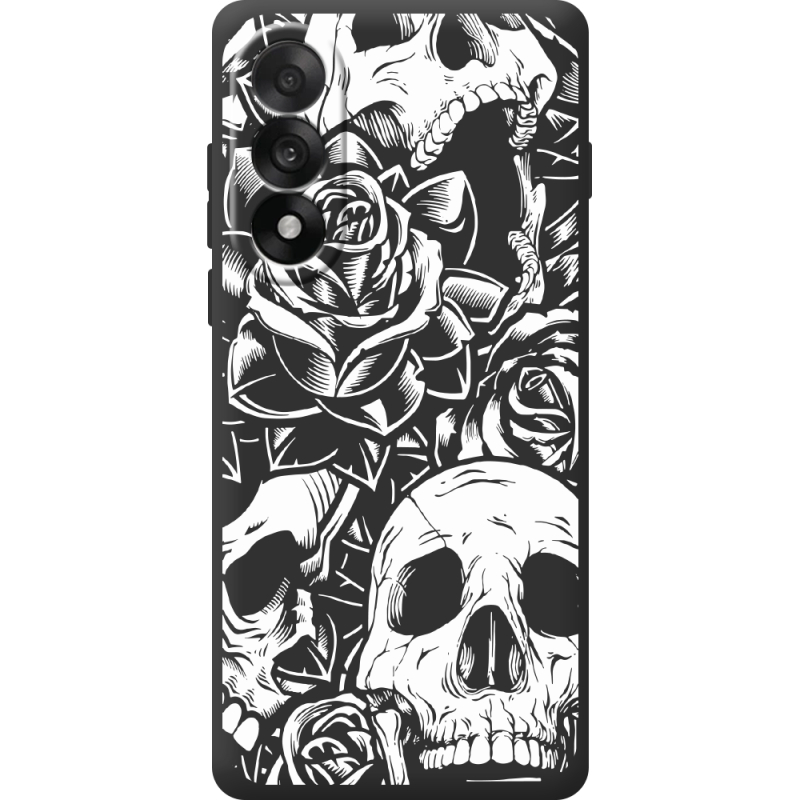 Чорний чохол BoxFace OnePlus Ace 5 Ultra Skull and Roses