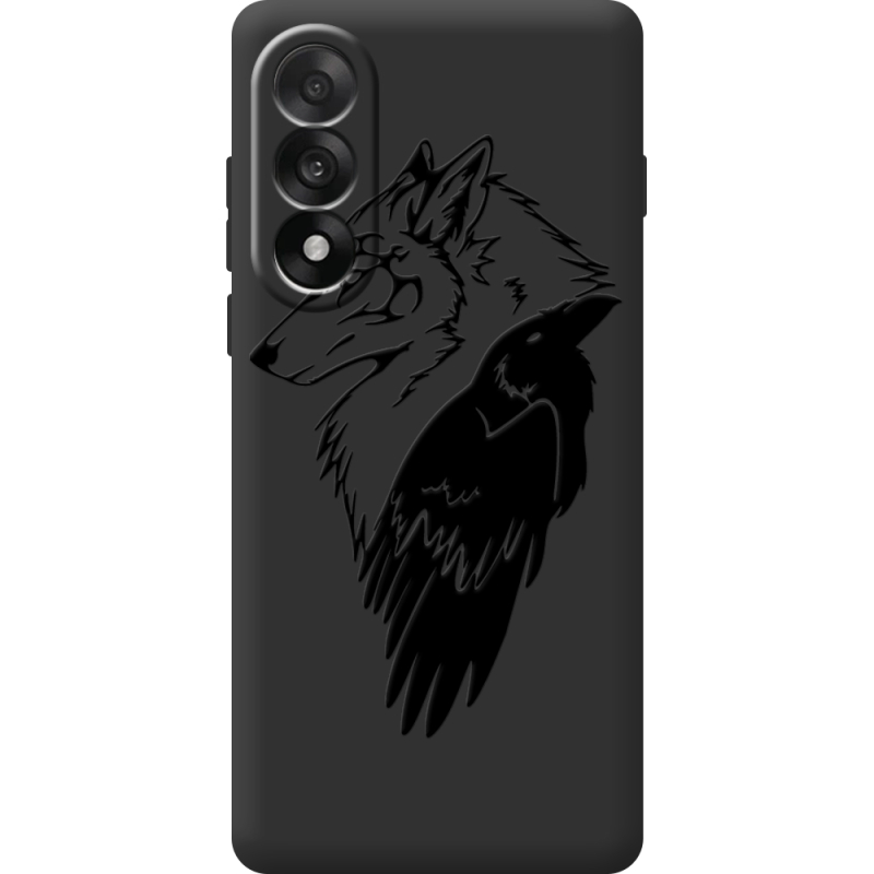 Чорний чохол BoxFace OnePlus Ace 5 Ultra Wolf and Raven