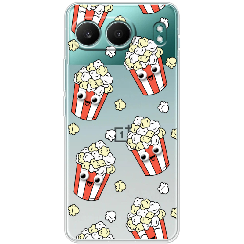 Прозорий чохол BoxFace OnePlus Nord 4 с 3D-глазками Popcorn