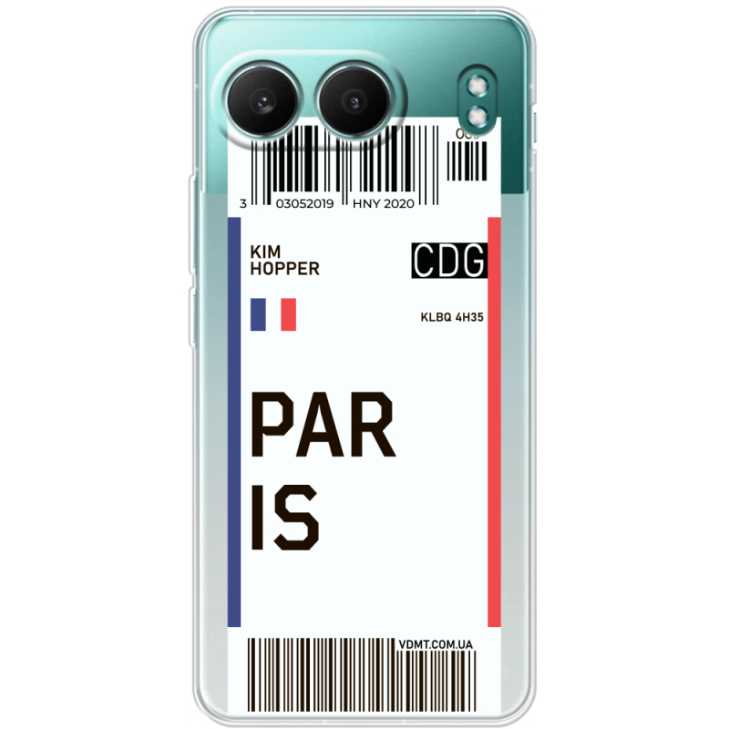 Прозорий чохол BoxFace OnePlus Nord 4 Ticket Paris