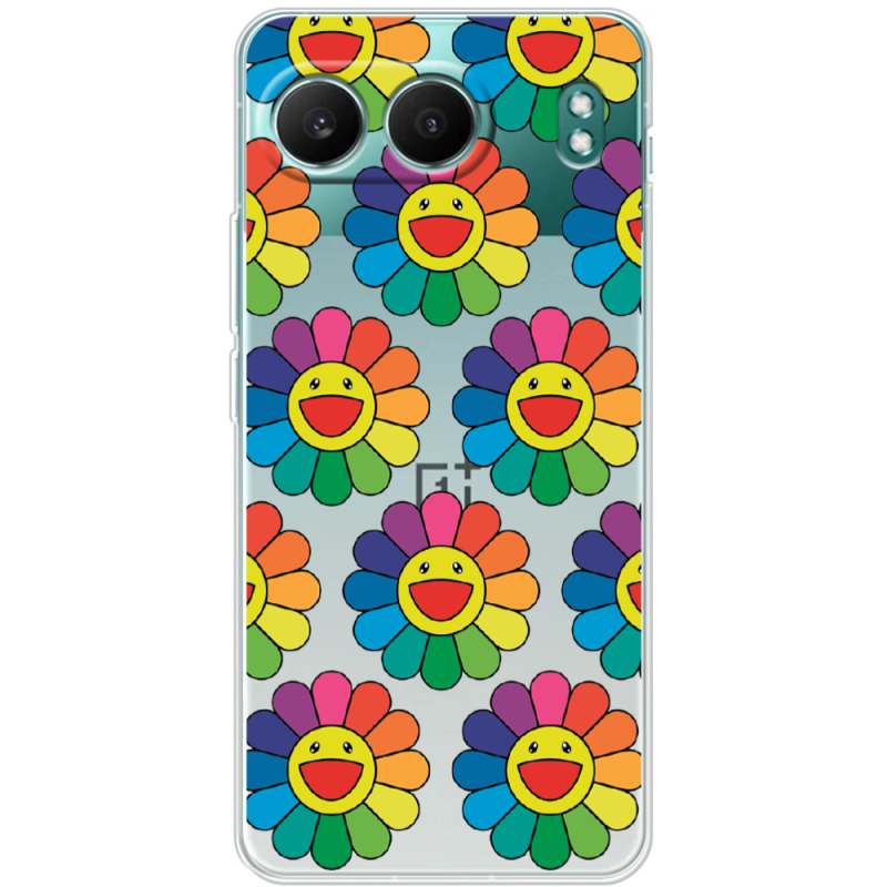 Прозорий чохол BoxFace OnePlus Nord 4 Hippie Flowers