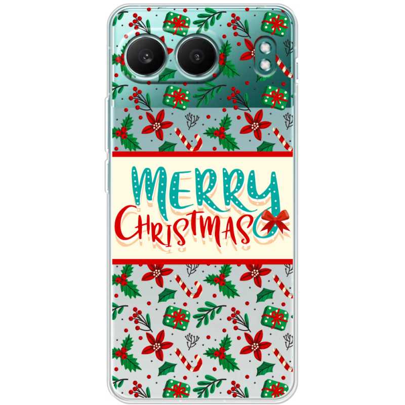 Прозорий чохол BoxFace OnePlus Nord 4 Vintage Christmas Pattern