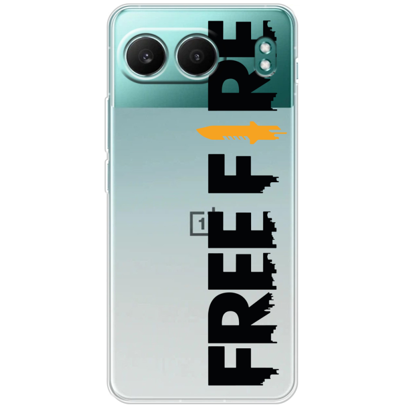 Прозорий чохол BoxFace OnePlus Nord 4 Free Fire Black Logo