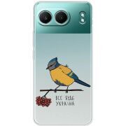 Прозорий чохол BoxFace OnePlus Nord 4 Синиця і калина