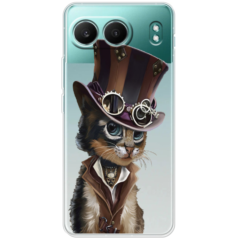 Прозорий чохол BoxFace OnePlus Nord 4 Steampunk Cat