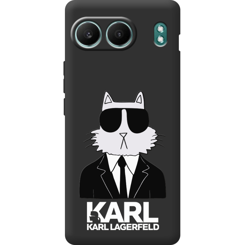 Чорний чохол BoxFace OnePlus Nord 4 Cat in Black