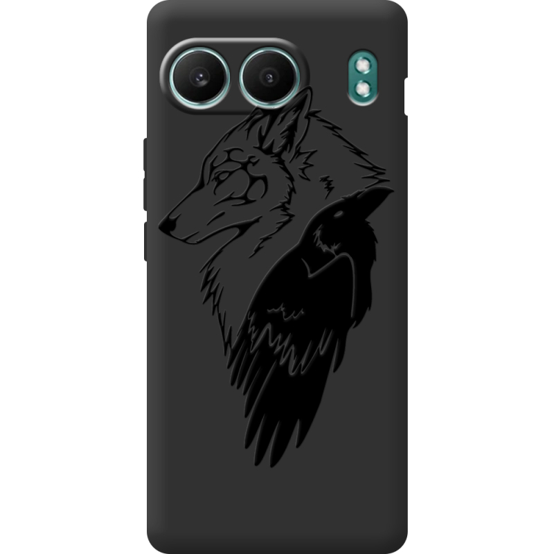 Чорний чохол BoxFace OnePlus Nord 4 Wolf and Raven
