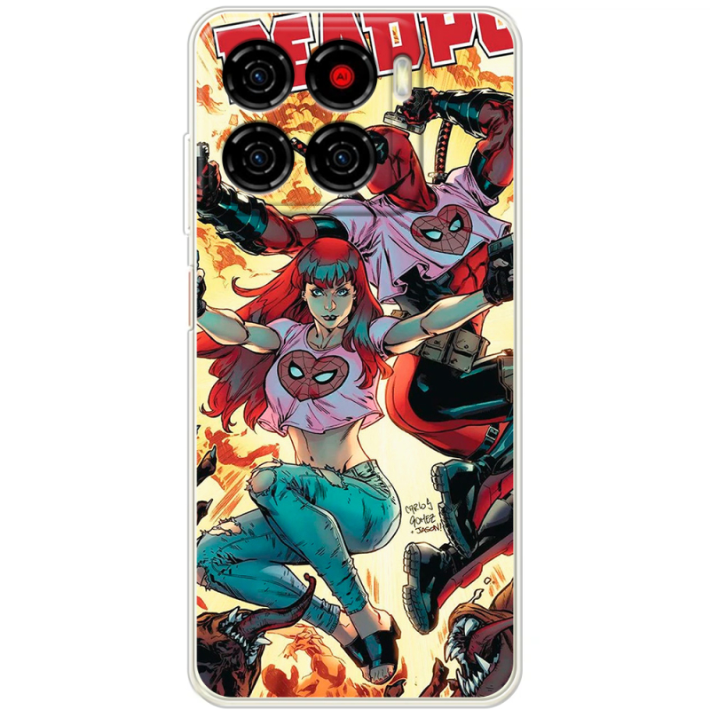 Чохол BoxFace ZTE Blade A56 Deadpool and Mary Jane