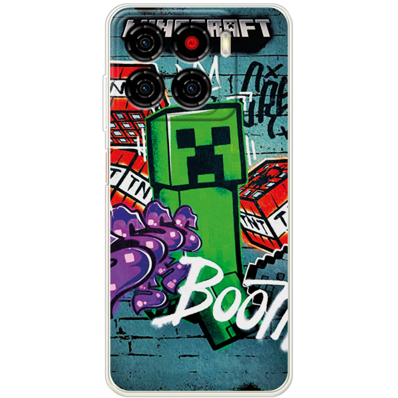Чохол BoxFace ZTE Blade A56 Minecraft Graffiti