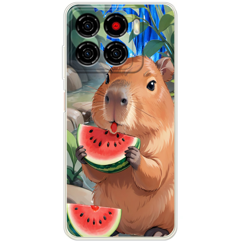 Чохол BoxFace ZTE Blade A56 Капібара з кавуном