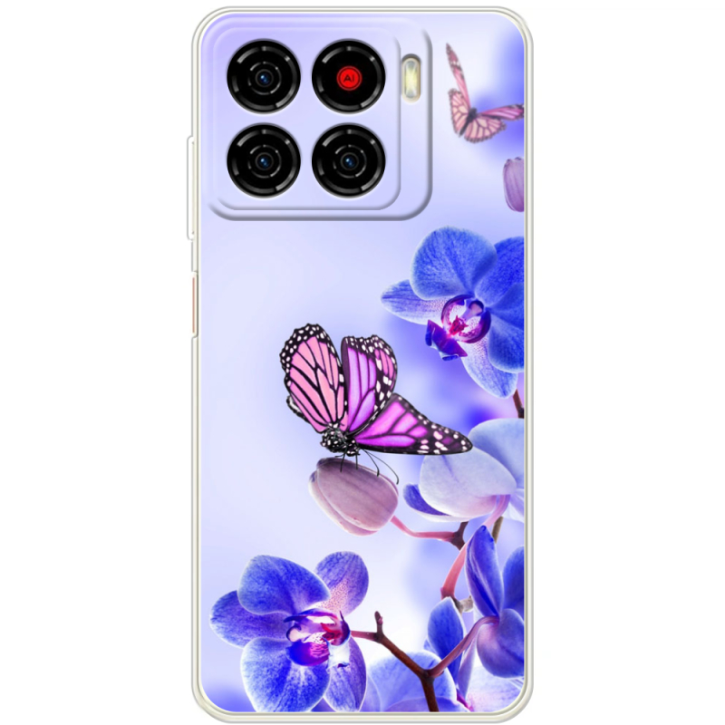Чохол BoxFace ZTE Blade A56 Orchids and Butterflies