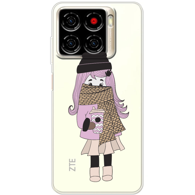 Прозорий чохол BoxFace ZTE Blade A56 Winter Morning Girl