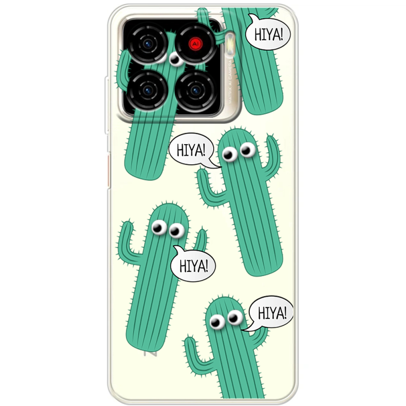 Прозорий чохол BoxFace ZTE Blade A56 с 3D-глазками HIYA