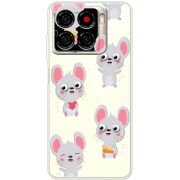 Прозорий чохол BoxFace ZTE Blade A56 с 3D-глазками Mouse