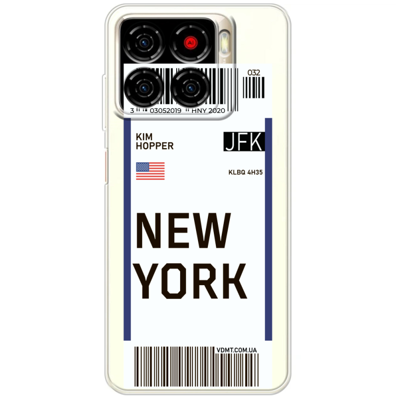 Прозорий чохол BoxFace ZTE Blade A56 Ticket New York