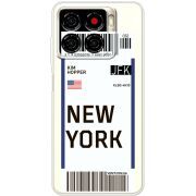 Прозорий чохол BoxFace ZTE Blade A56 Ticket New York