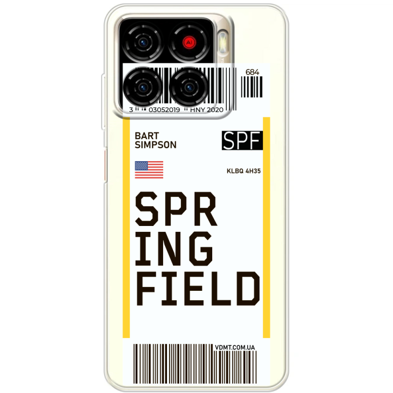 Прозорий чохол BoxFace ZTE Blade A56 Ticket Springfield