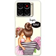 Прозорий чохол BoxFace ZTE Blade A56 Super Mama and Daughter