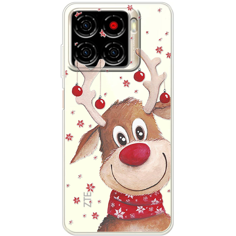 Прозорий чохол BoxFace ZTE Blade A56 Winter Deer