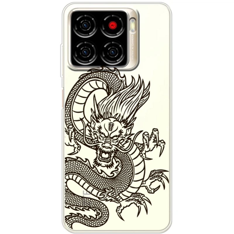 Прозорий чохол BoxFace ZTE Blade A56 Chinese Dragon