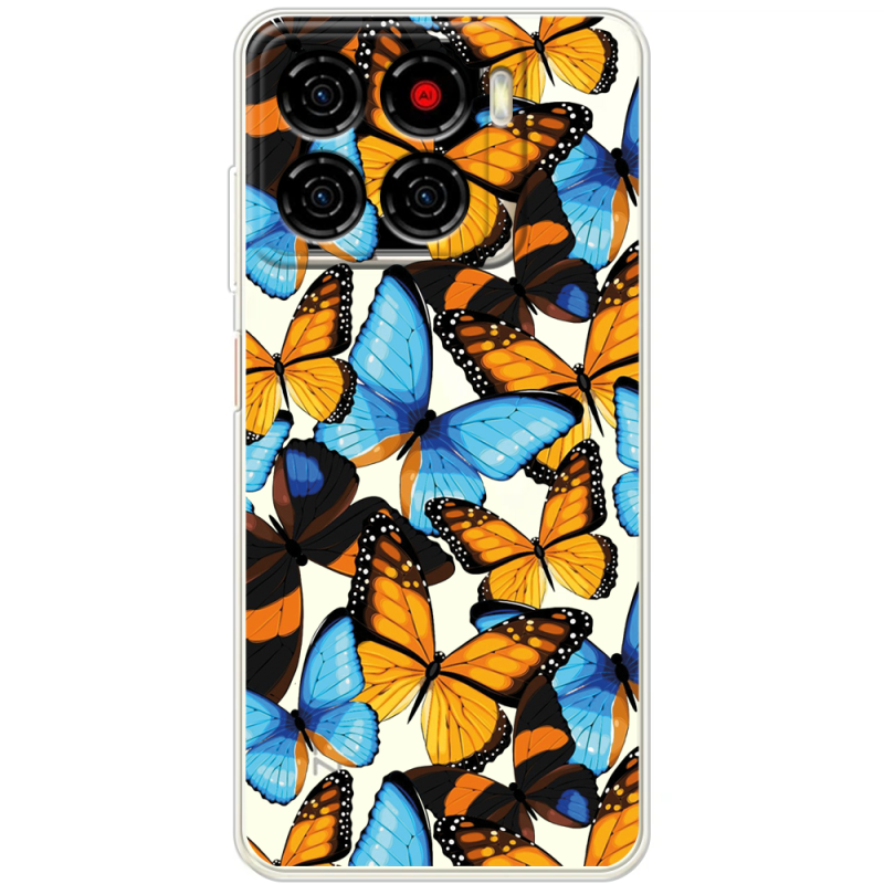 Прозорий чохол BoxFace ZTE Blade A56 Butterfly Morpho