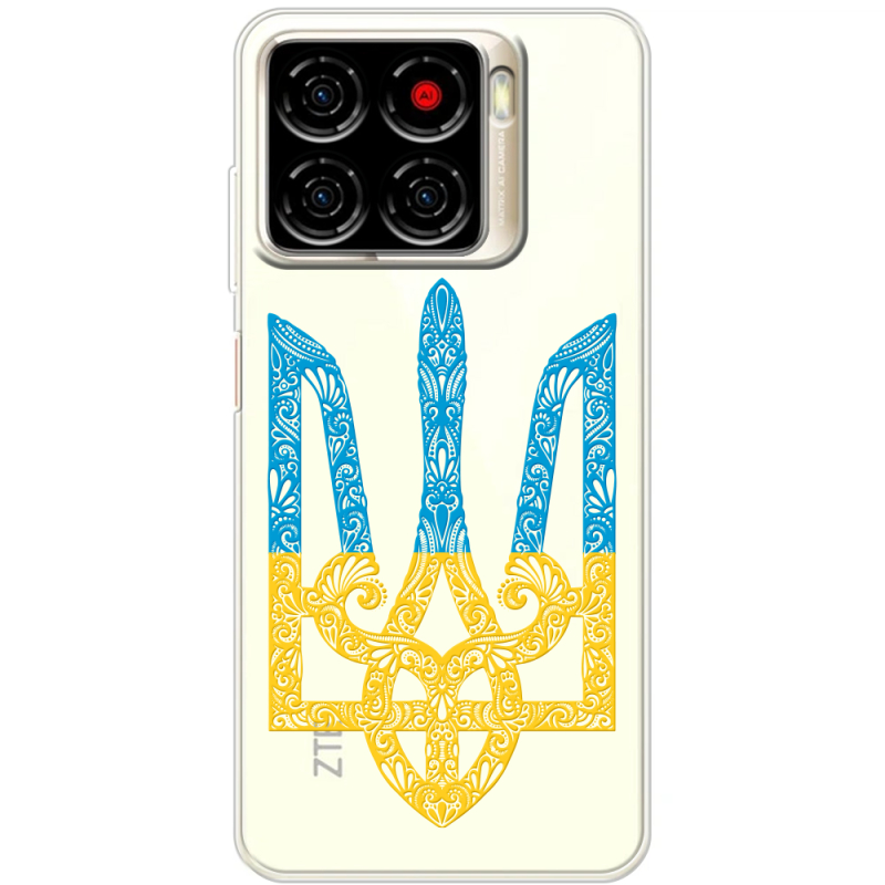 Прозорий чохол BoxFace ZTE Blade A56 Gold Trident
