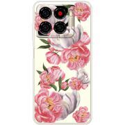 Прозорий чохол BoxFace ZTE Blade A56 Peony Watercolor Style