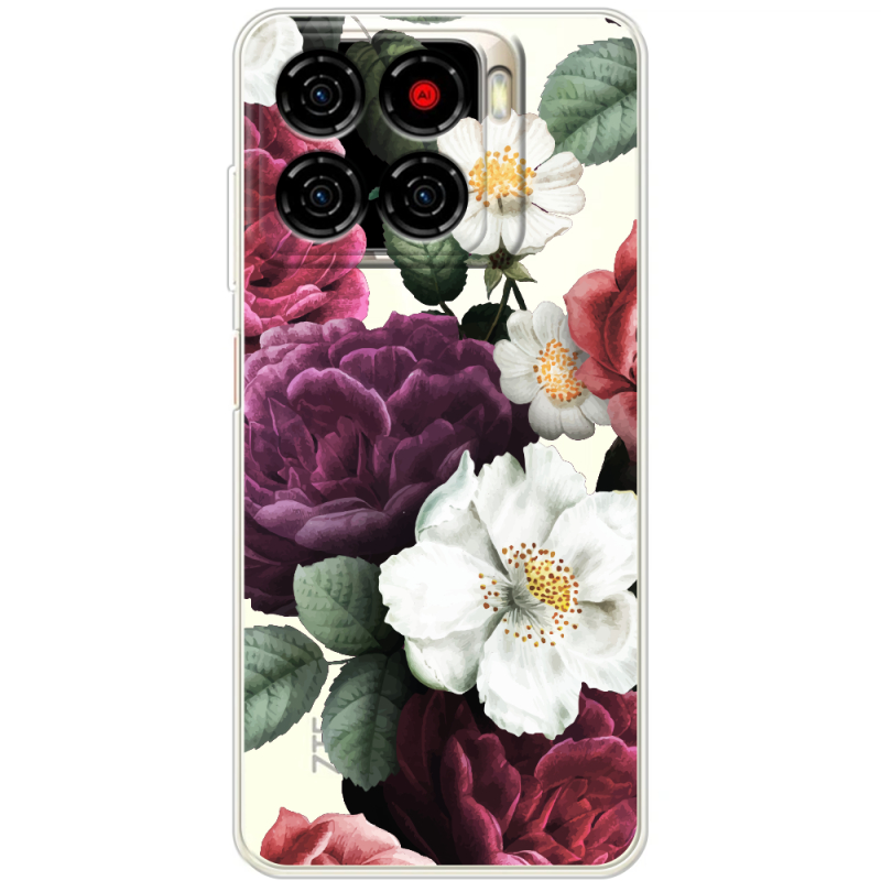 Прозорий чохол BoxFace ZTE Blade A56 Floral Dark Dreams