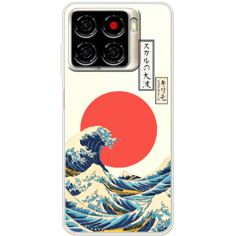 Прозорий чохол BoxFace ZTE Blade A56 Большая волна в Канагаве