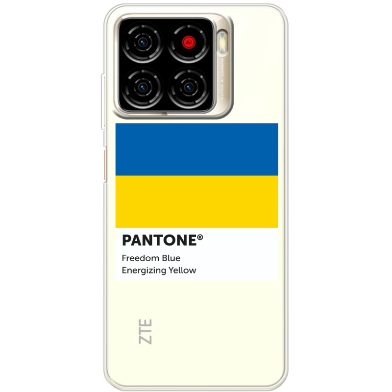 Прозорий чохол BoxFace ZTE Blade A56 Pantone вільний синій
