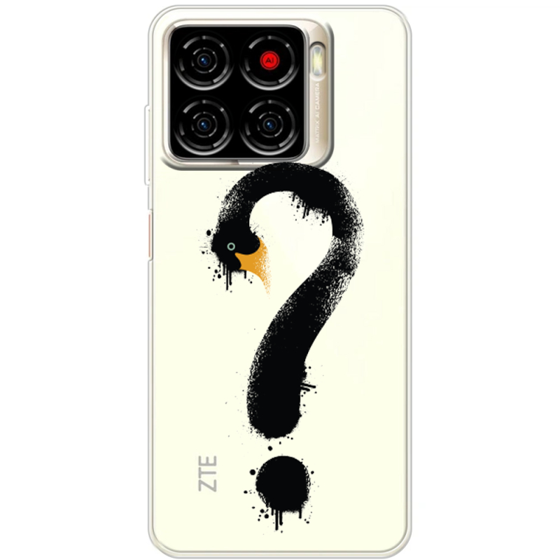 Прозорий чохол BoxFace ZTE Blade A56 Swan question