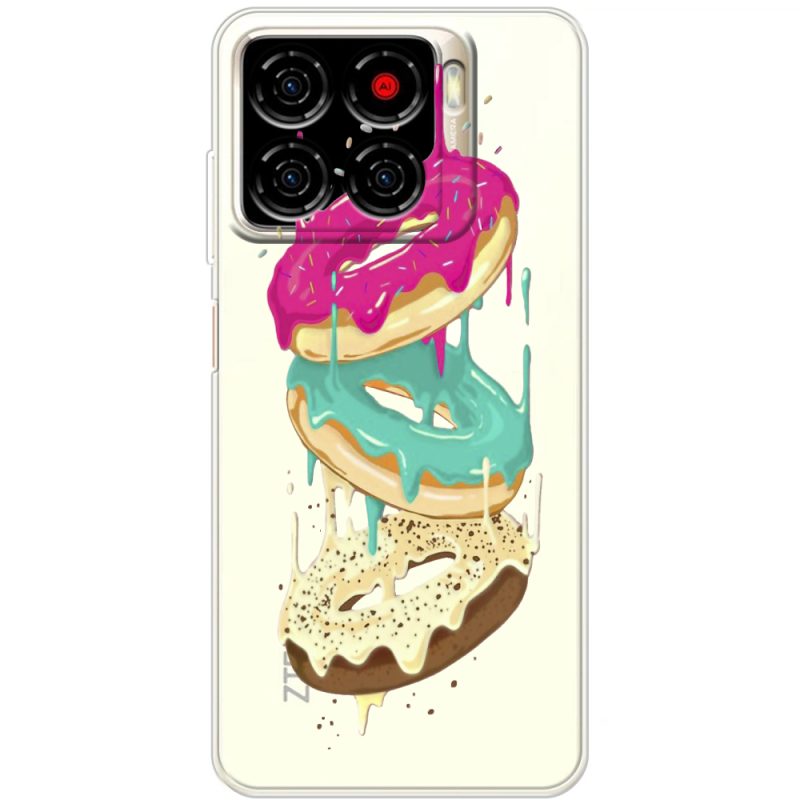 Прозорий чохол BoxFace ZTE Blade A56 Donuts
