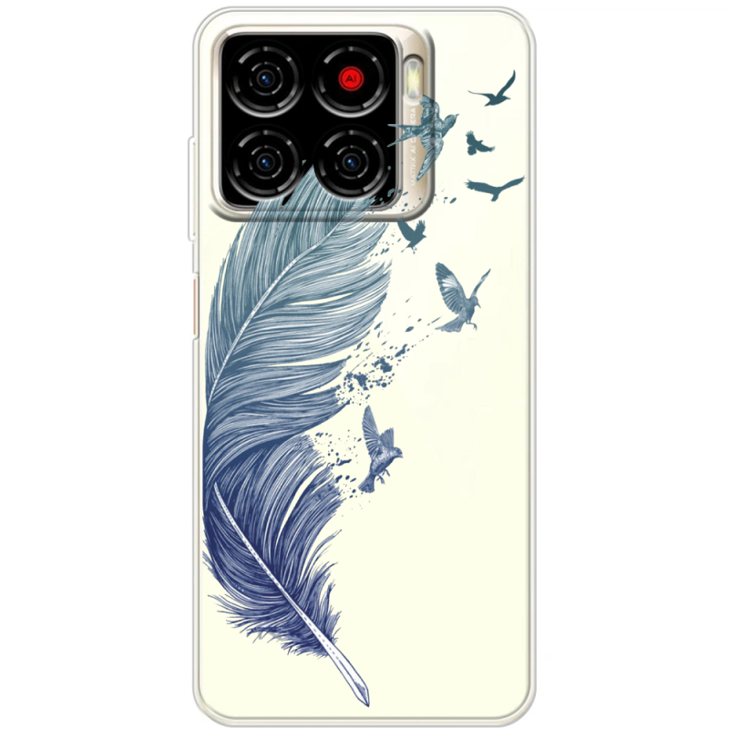 Прозорий чохол BoxFace ZTE Blade A56 Feather