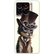 Прозорий чохол BoxFace ZTE Blade A56 Steampunk Cat