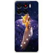 Чохол зі стразами ZTE Blade A56 Girl with Umbrella