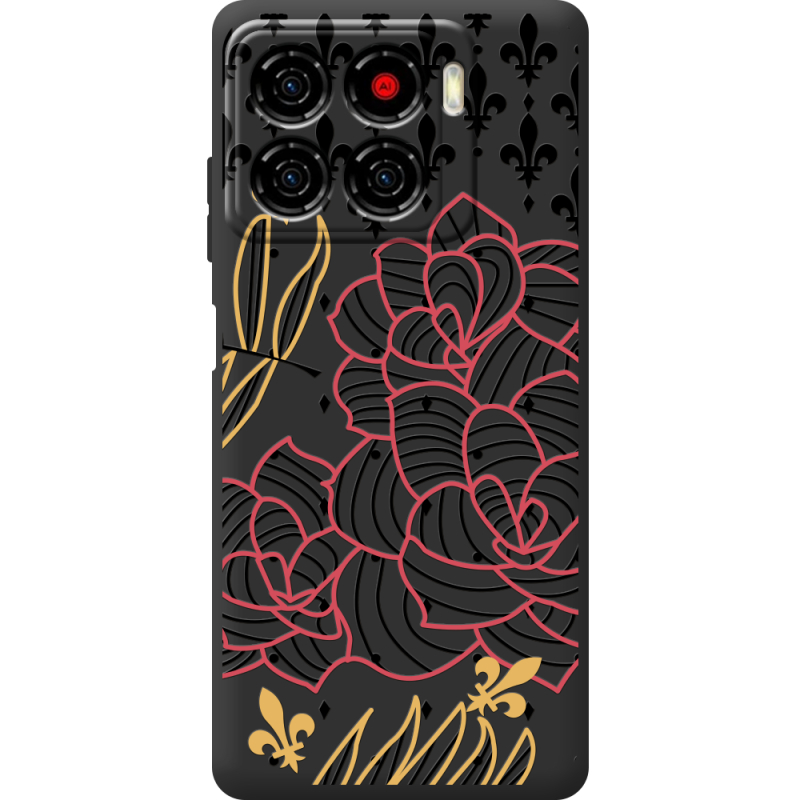 Чорний чохол BoxFace ZTE Blade A56 FranceFlowers