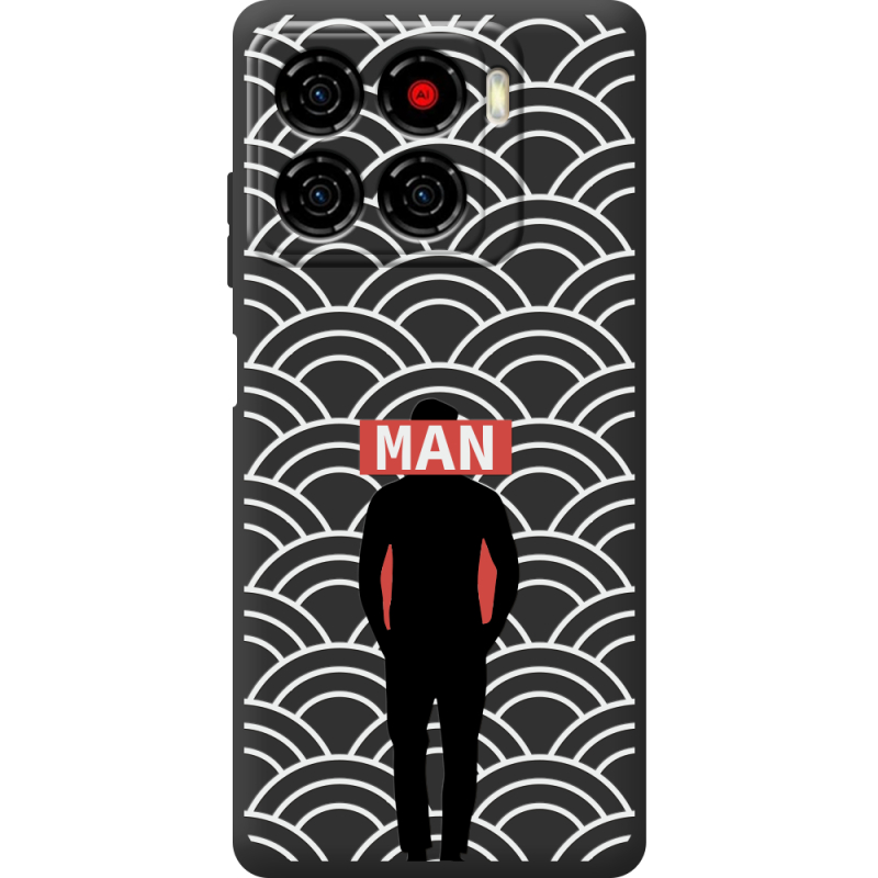 Чорний чохол BoxFace ZTE Blade A56 Man Pattern